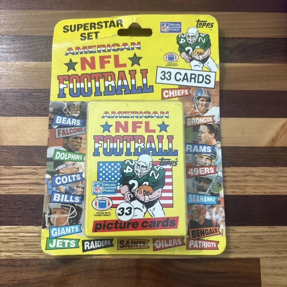 1989 TOPPS UK AMERICAN NFL FOOTBALL SUPERSTAR SET 1-33 FACTORY SEALED
